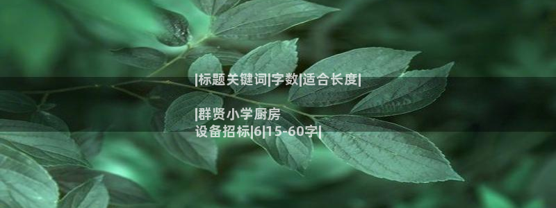 KB88凯时官网：|标题关键词|字数|适合长度|

|群贤小