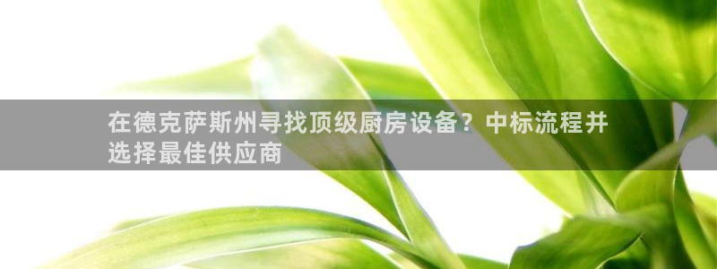 尊龙凯时是正规平台吗：在德克萨斯州寻找顶级厨房设备？中标流程